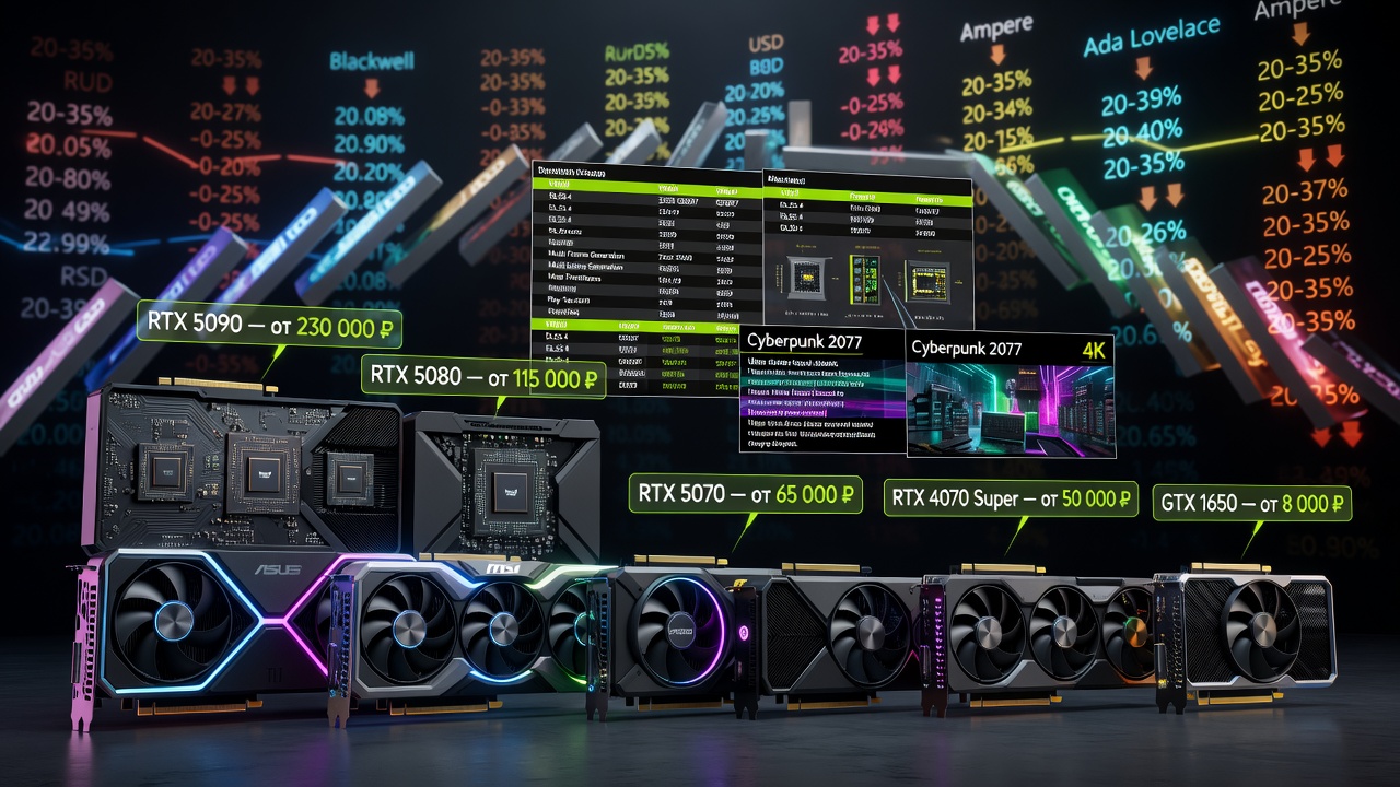 Сколько стоят видеокарты NVIDIA в 2026 году: обзор цен