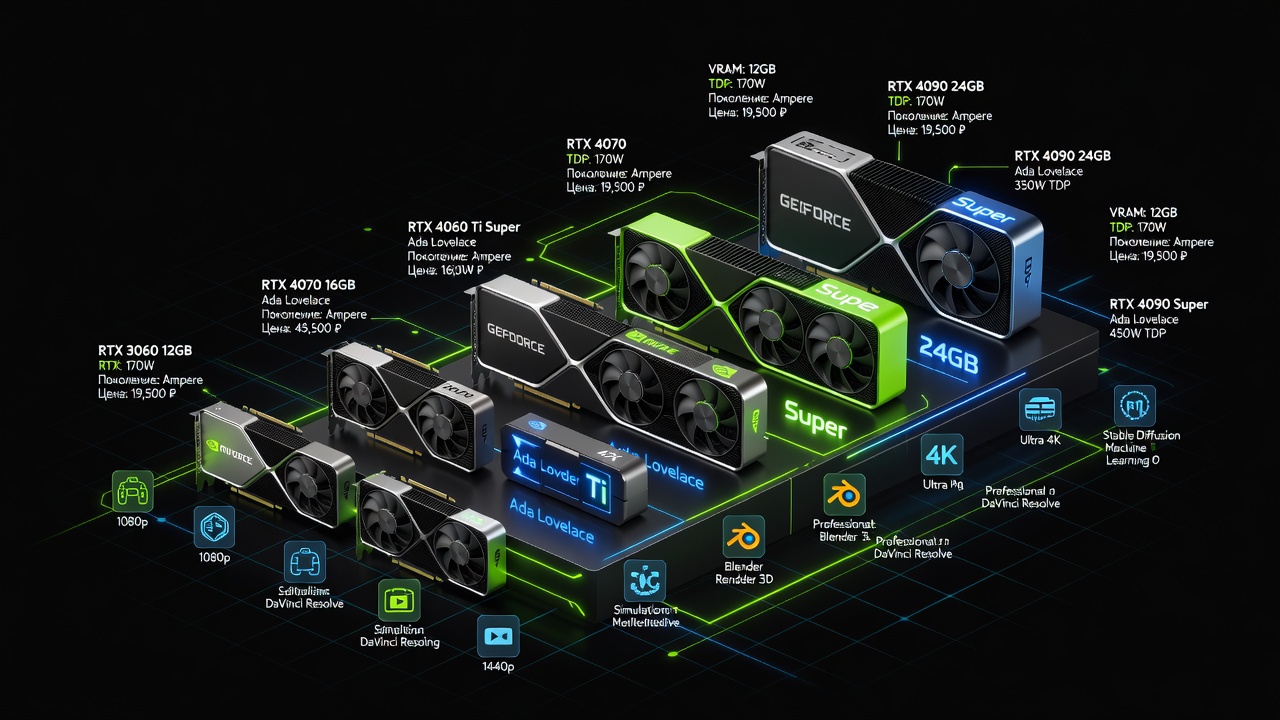 Как выбрать видеокарты NVIDIA под бюджет и задачи