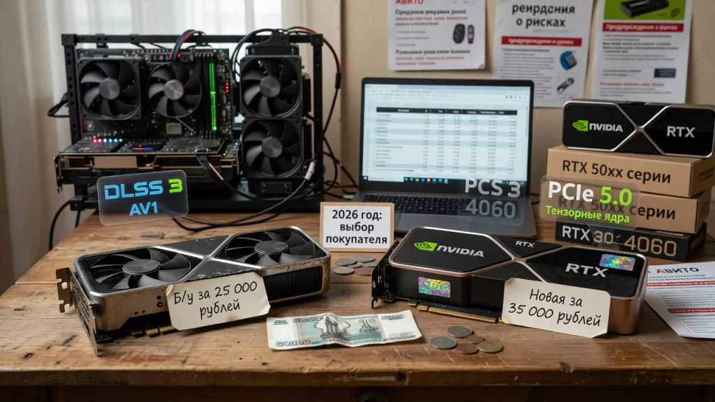 Видеокарты NVIDIA новые или б/у: что выгоднее в 2026 году